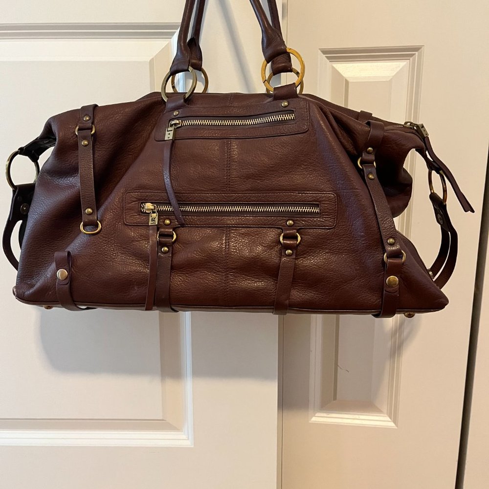 Luxury Leather Cole Haan Weekender Bag